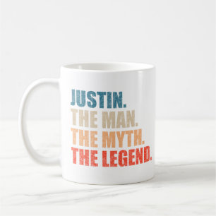 Caneca De Café Justin O Homem O Mito A Lenda