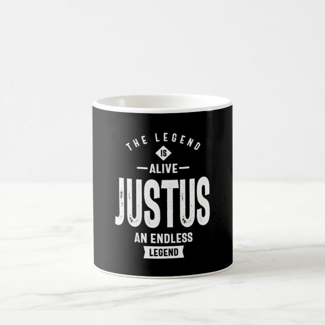 Caneca De Café Justus Personalizado Nome Aniversário Presente (Centro)