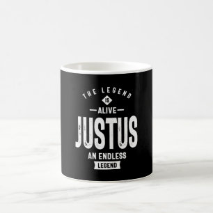 Caneca De Café Justus Personalizado Nome Presente de Aniversário