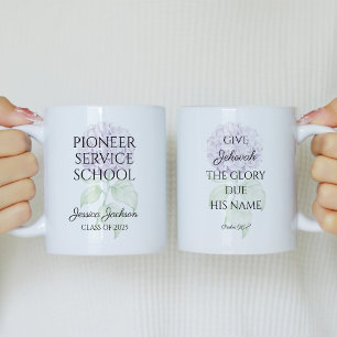 Caneca De Café JW 2025 Pioneer Service School com Texto do Ano