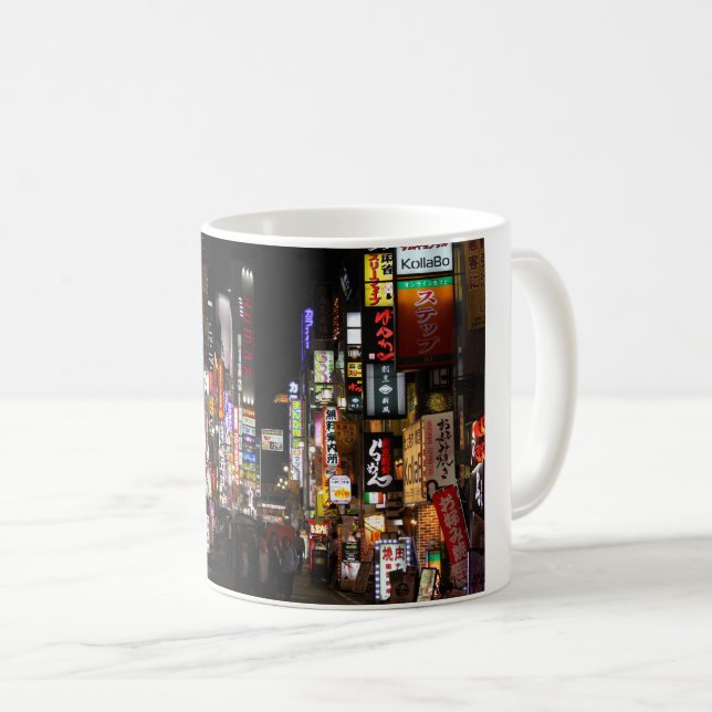 Caneca De Café Kabukichō Tokyo Neons por Noite (Frente Esquerda)