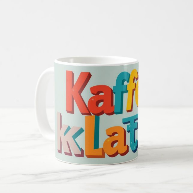 Caneca De Café Kaffeeklatsch Personalized German Coffee Social (Frente Esquerda)