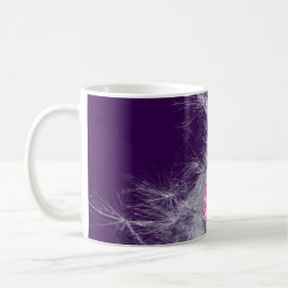 Caneca De Café Kaffeetasse Blumen und Distelsamen, lila