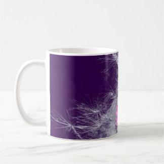 Caneca De Café Kaffeetasse Blumen und Distelsamen, lila