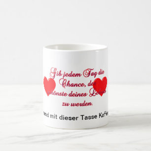 Caneca De Café Kaffeetasse “Das a oportunidade diariamente "