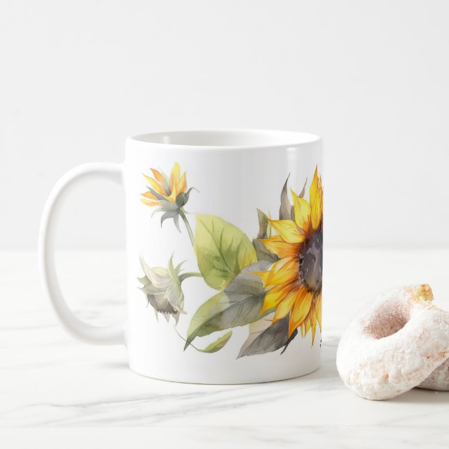 Caneca De Café Kaffeetasse - Sonnenblume - Hot stylish (Com Donut)