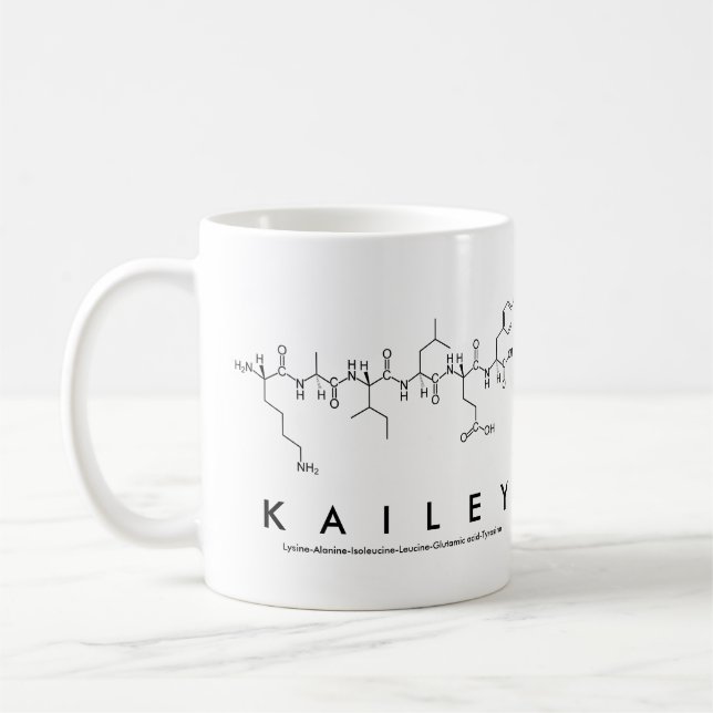 Caneca De Café Kailey peptide name mug (Esquerda)