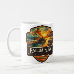 Caneca De Café Kailua-Kona, Havaí Antigo