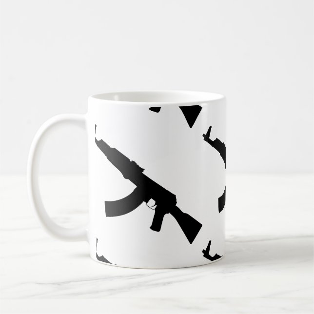 Caneca De Café Kalashnikov ak 47 silhueta (Esquerda)