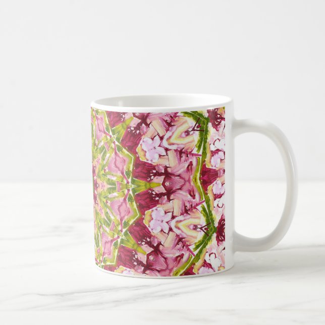 Caneca De Café Kaleidescope Rosa e Verde de Ola Boo (Direita)