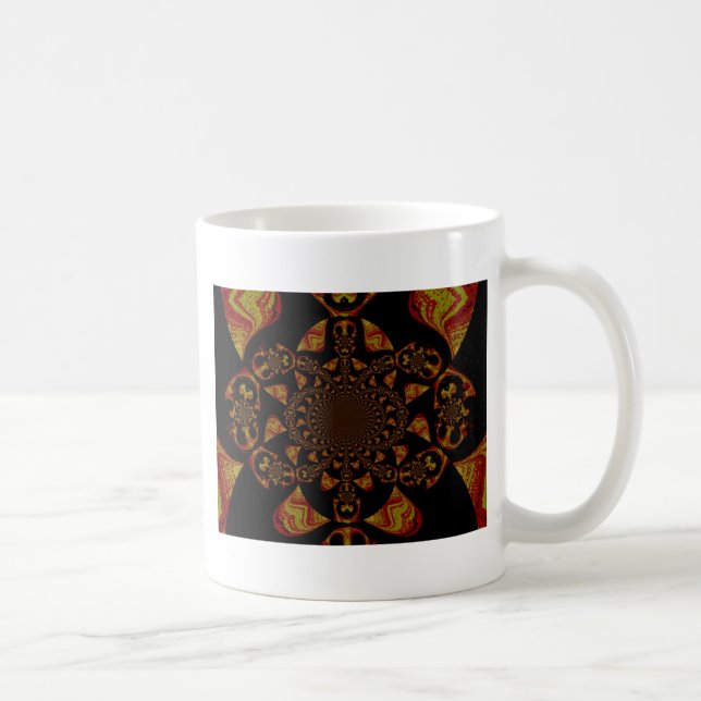 Caneca De Café Kaleidoscópio Impressão de Arte (Direita)