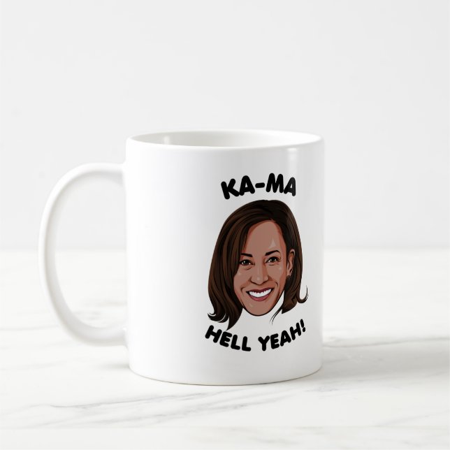 CANECA DE CAFÉ KAMA-HELL YEAH KAMALA HARRIS 2020 (Esquerda)