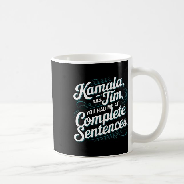 Caneca De Café Kamala e Tim Você Me Conquistou Com Frases Complet (Direita)
