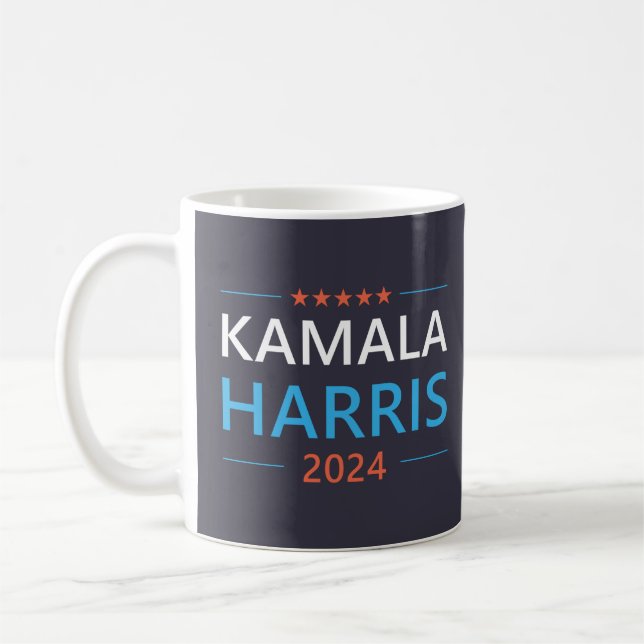 Caneca De Café Kamala Harris 2024 para o Presidente (Esquerda)