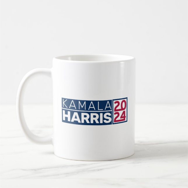 Caneca De Café Kamala Harris 2024 Presidente Americano Flag Vinta (Esquerda)