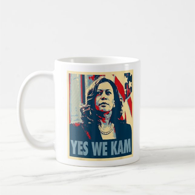 Caneca De Café Kamala Harris 2024 Sim Nós Kam Madam Harris Divers (Esquerda)