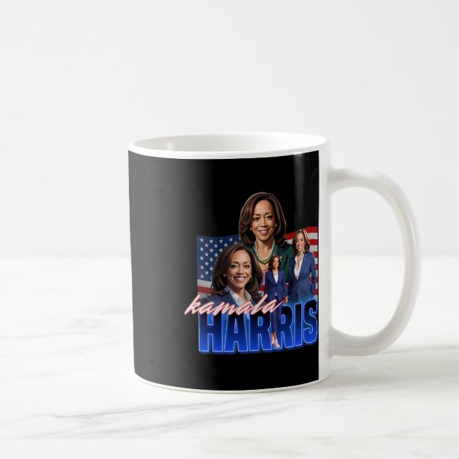Caneca De Café Kamala Harris American Flag Bootleg Reboot (Direita)