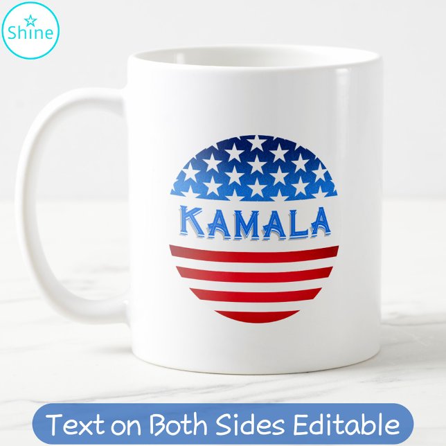 Caneca De Café Kamala Harris apoia as eleições de voluntários de  (Criador carregado)