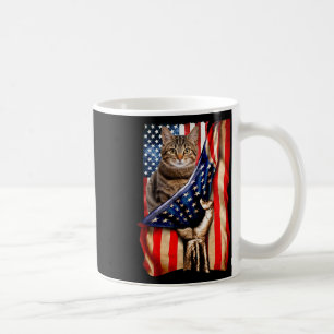 Caneca De Café Kamala Harris Cat 2024 Usa Flag Kamala Para Presid