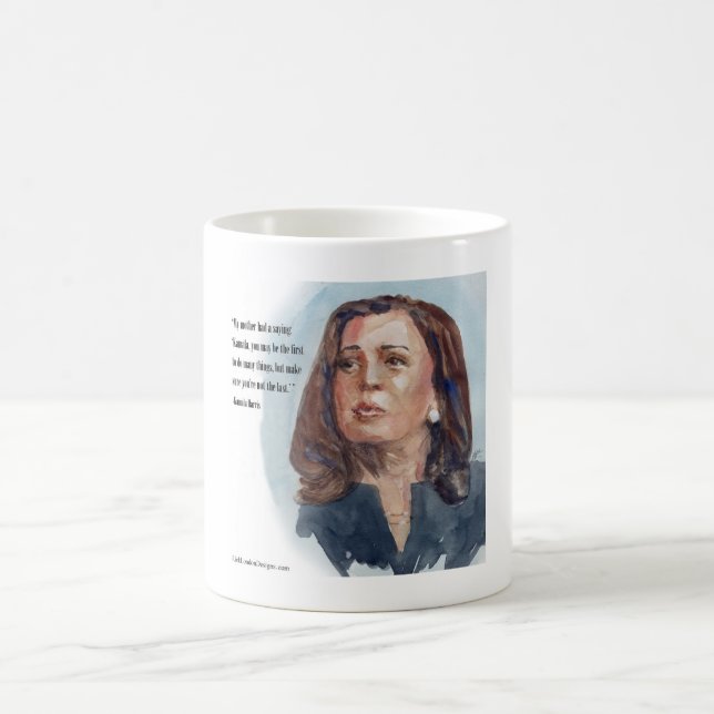 Caneca De Café Kamala Harris & Citação (Centro)