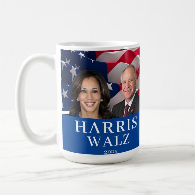 Caneca De Café Kamala Harris E Tim Walz 2024 (Esquerda)