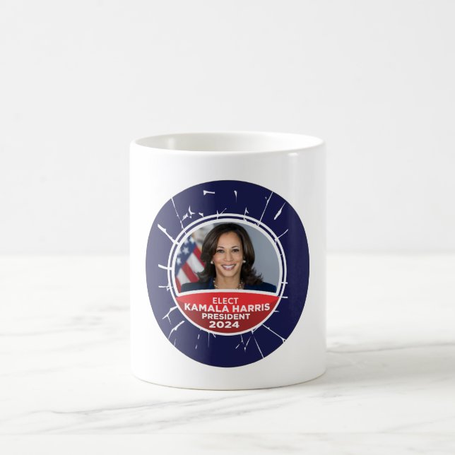 Caneca De Café Kamala Harris para o Presidente 2024 (Centro)