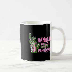 Caneca De Café Kamala Harris Para O Presidente 2024, Rosa E Verde
