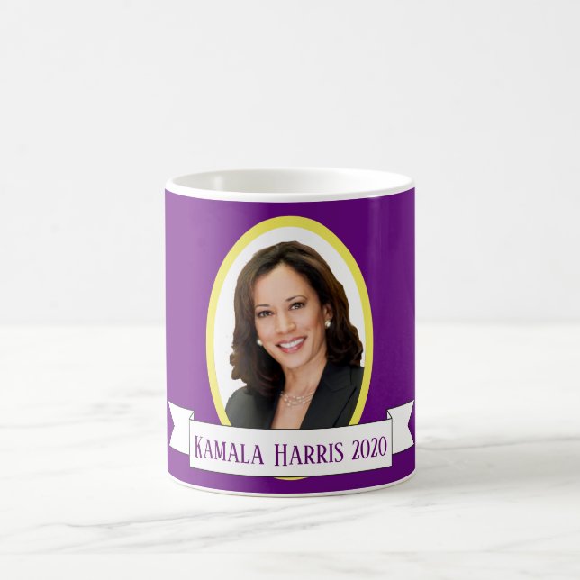 Caneca De Café Kamala Harris Portait em roxo (Centro)
