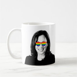 Caneca De Café Kamala Harris Rainbow Sunglass Coffee Mug
