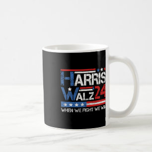 Caneca De Café Kamala Harris Tim Waltz 2024 Quando Combatemos Gan