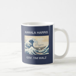 CANECA DE CAFÉ KAMALA HARRIS TIM WALZ BLUE WAVE 2024