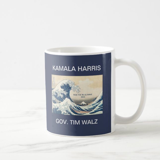 CANECA DE CAFÉ KAMALA HARRIS TIM WALZ BLUE WAVE 2024 (Direita)