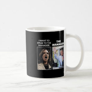 Caneca De Café Kamala Quero Falar Com O Gerente Trump Mcdona