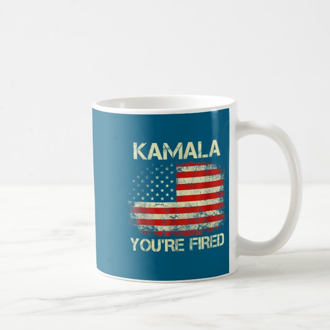 Caneca De Café Kamala You're Fired Funny Anti Kamala Harris Elect (Direita)
