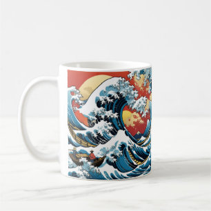Caneca De Café Kanagawa Japonês A onda do excelente