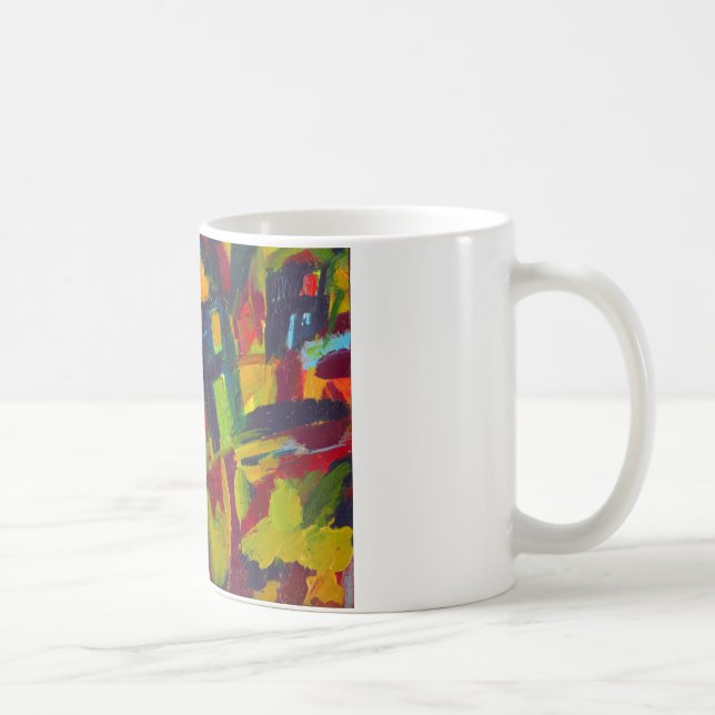 Caneca De Café Kandinsky 304 Abstrato Colorido (Direita)