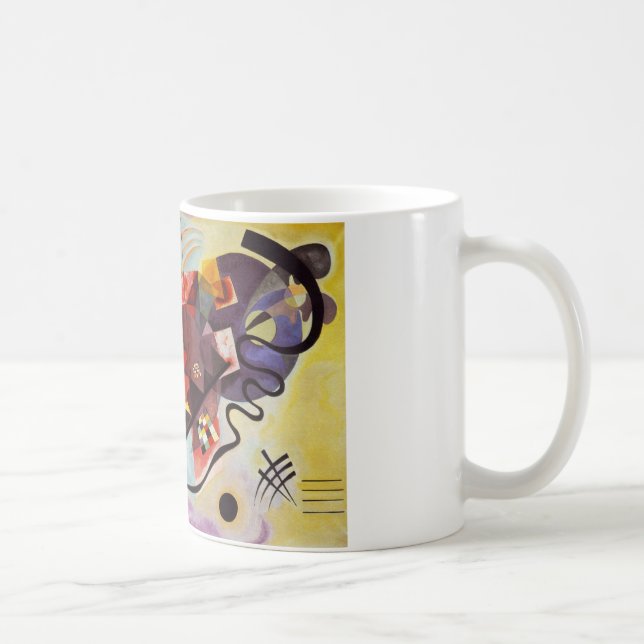 Caneca De Café Kandinsky Amarelo Azul (Direita)