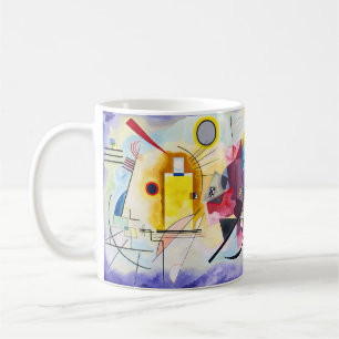 Caneca De Café Kandinsky – Amarelo–Vermelho–Azul - Texto Personal