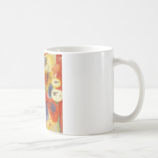 Caneca De Café Kandinsky Black Trakes Abstrato Painting (Direita)