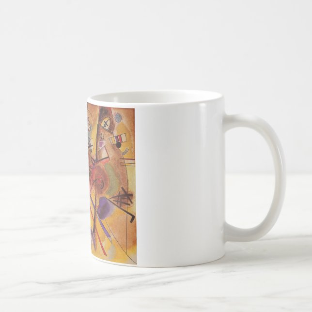 Caneca De Café Kandinsky Brown Yellow Red Blue (Direita)