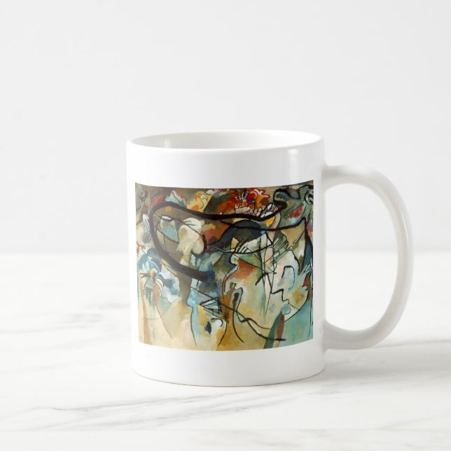 Caneca De Café Kandinsky Composition V Abstrato Pintura (Direita)