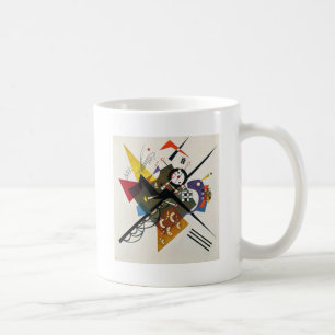 Caneca De Café Kandinsky na pintura abstrata do branco dois
