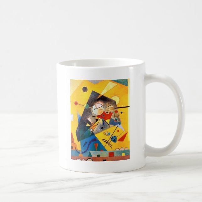 Caneca De Café Kandinsky Quiet Harmony Abstrato Art (Direita)