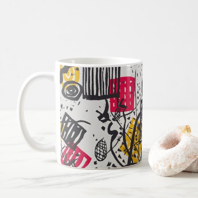 Caneca De Café Kandinsky Small Worlds V Abstrato Classic (Com Donut)