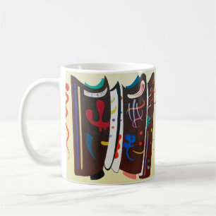 Caneca De Café Kandinsky Suplementado Pintura Abstrata Marrom
