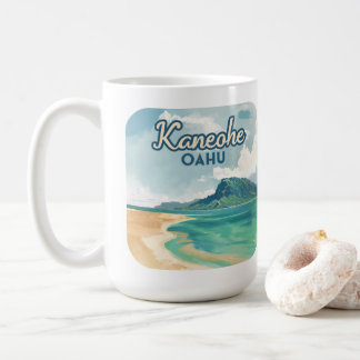 Caneca De Café Kaneohe Sandbar Oahu Hawaii Retro