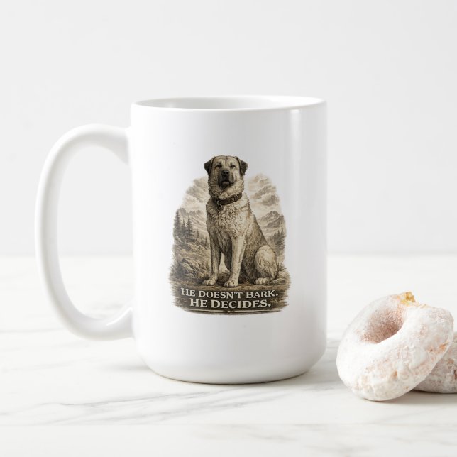 Caneca De Café Kangal – He Doesn’t Bark He Decides (Com Donut)