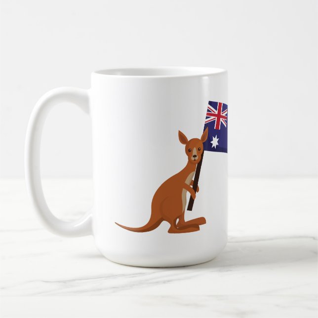 Caneca De Café kangaroo australia flag (Esquerda)