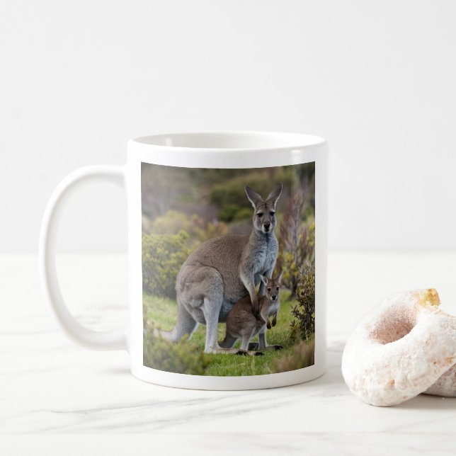 Caneca De Café Kangaroo e Joey (Com Donut)