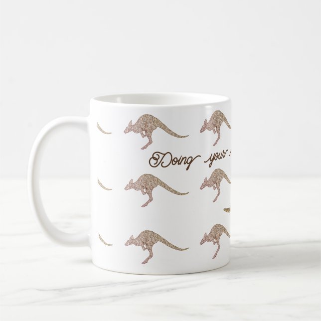 Caneca De Café Kangaroo ou wallaby dizendo: (Esquerda)